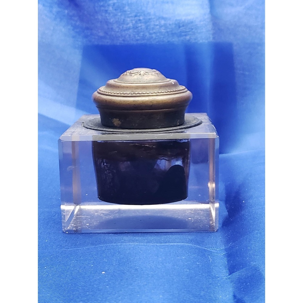 Vintage Glass Inkwell